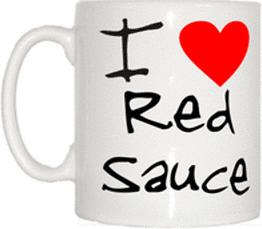 TeeTreeDesigns I Love Heart Red Sauce Cup & Mug