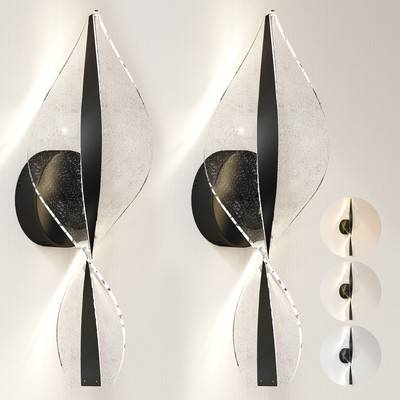 Homcom LED Lamp 2 Pack Black Wall light