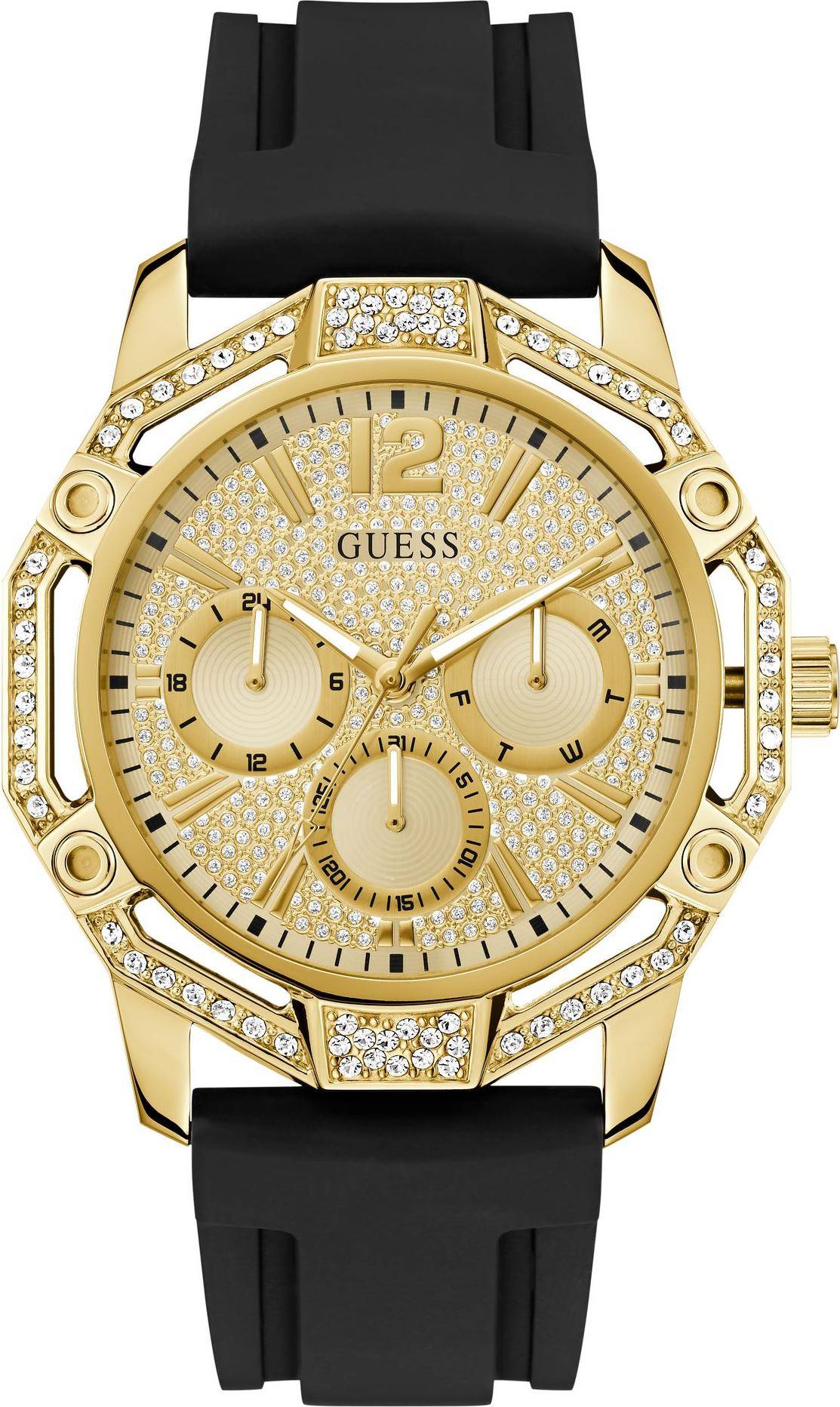 Guess Multi-Function Crystal Watch 46 Mm