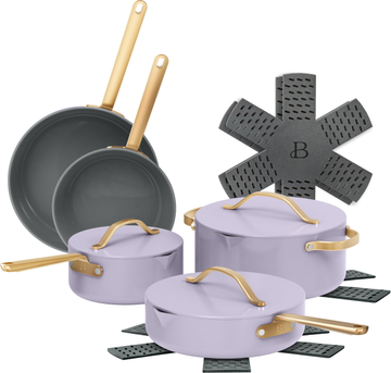 Non stick ceramic cookware Beautiful Beautiful 12pc Ceramic Non-Stick Cookware Set