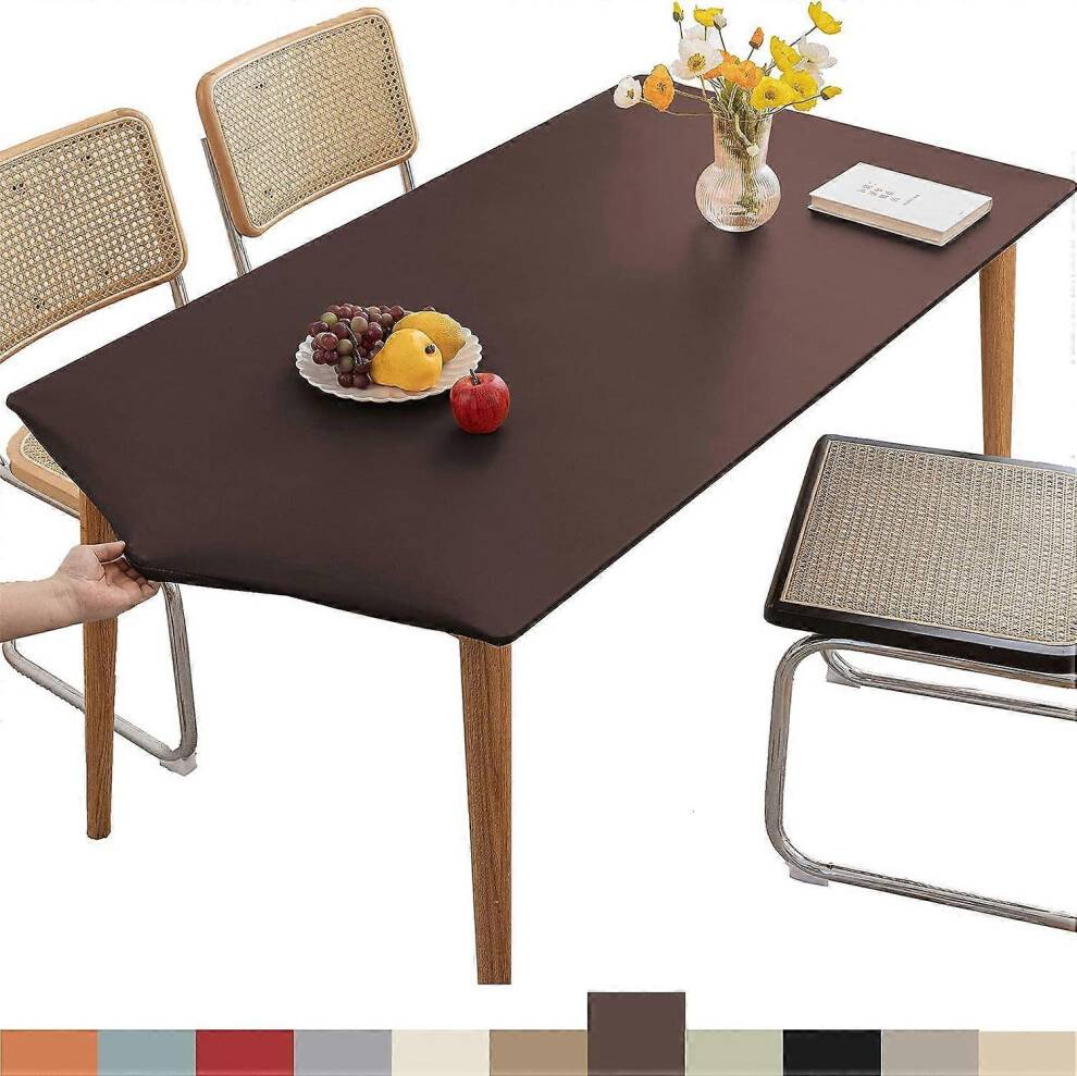 Kikidex Leather Fitted Rectangular Elastic Tablecloth