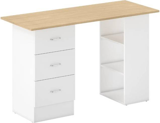 Computer bord Homcom Computer Desk Writing Table Silver Handle Skrivebord