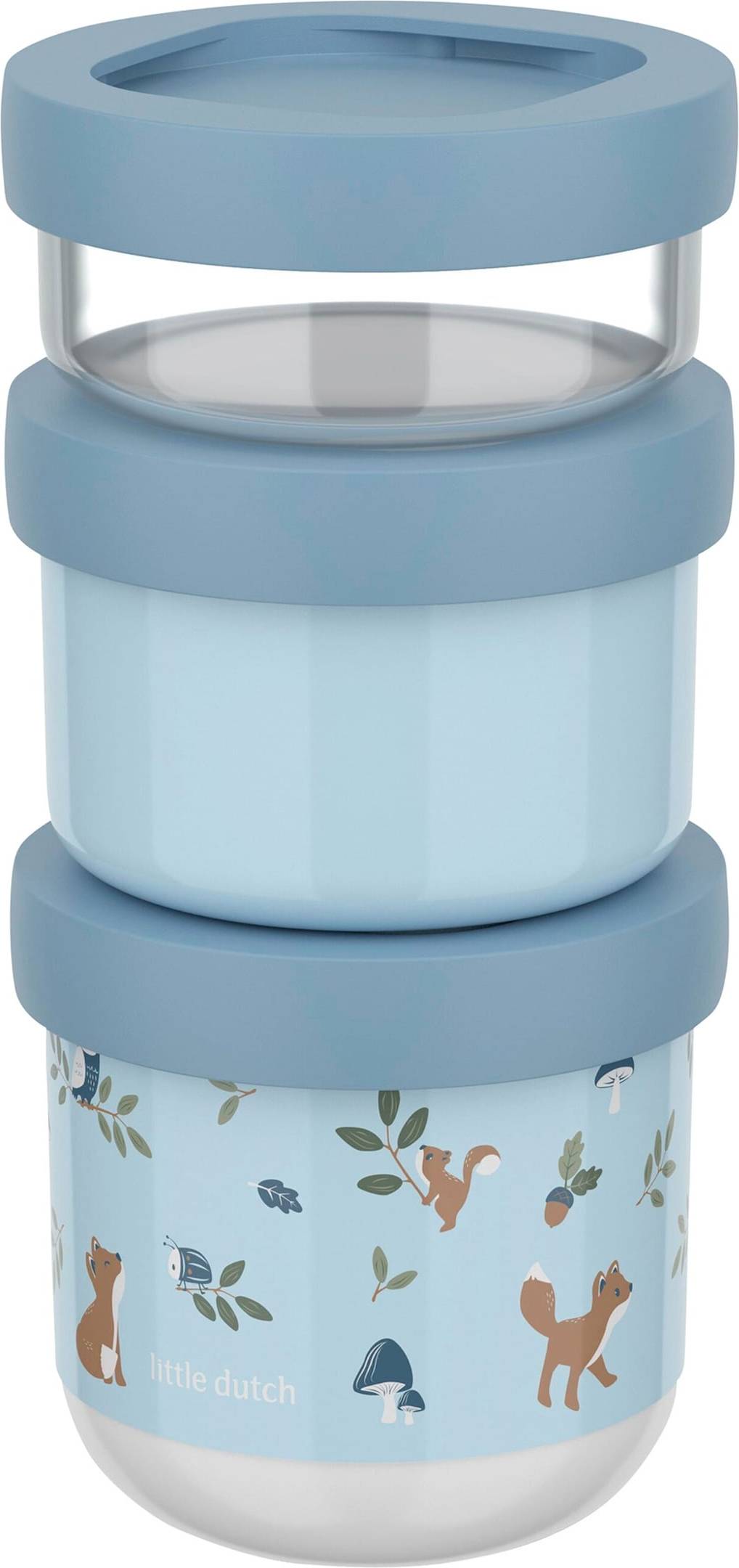 Mepal Little Dutch Set Snack Box Stack Mio Blue Food Container 3pcs