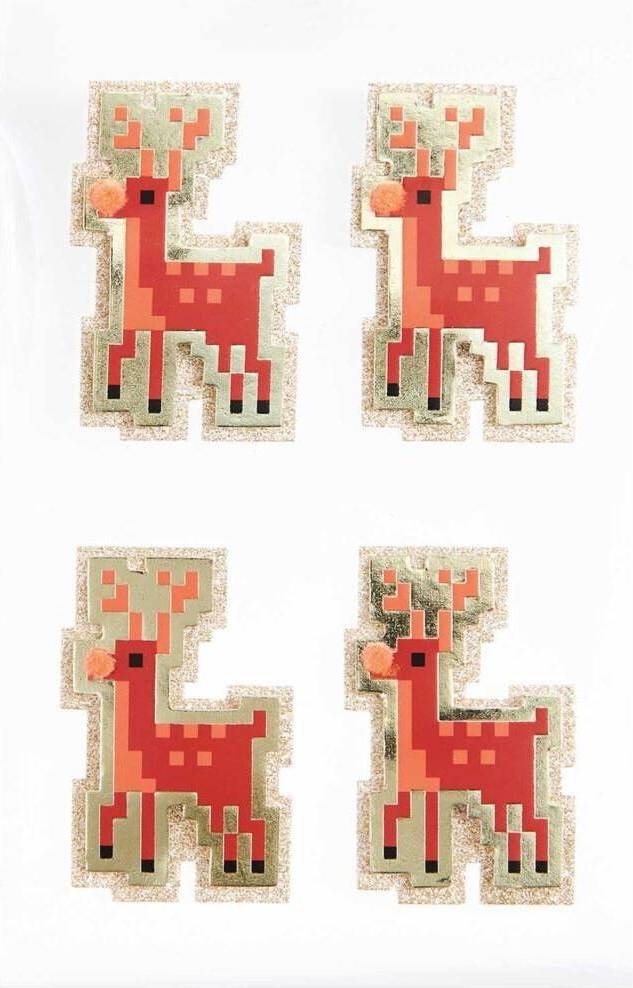 Rico Design Paper Poetry 3D Sticker Rentiere Pixel
