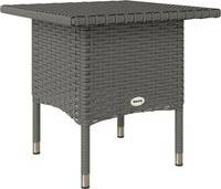 OutSunny Rattan Side Table with Plastic Board Sidebord
