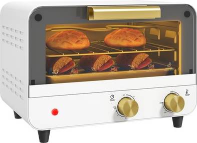 Homcom Small Toaster Oven 12L Mini White