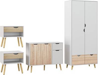 Homcom With Hanging Rod Wardrobe