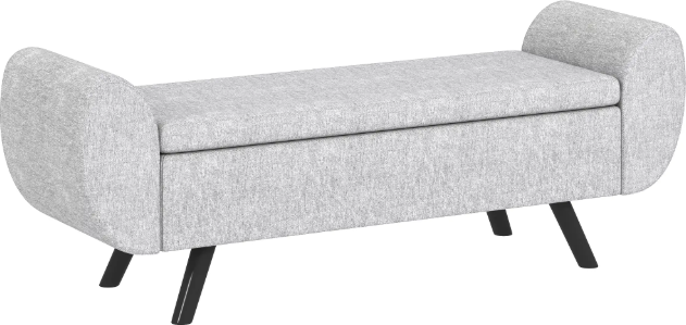 Homcom Ottoman With Armrest Storage Bench