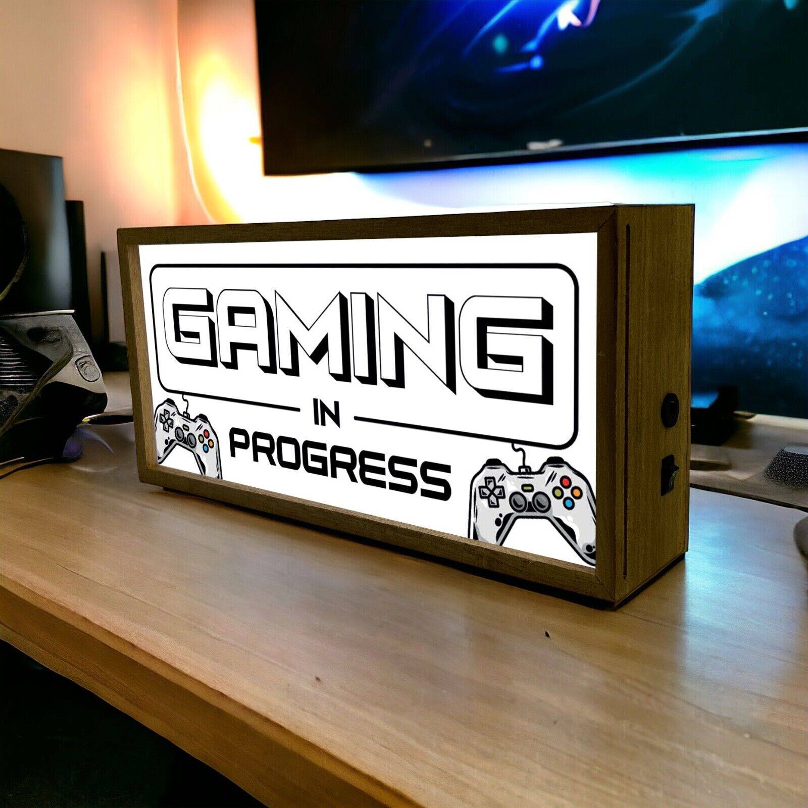 Light Box Kids Gaming In Progress Table Lamp