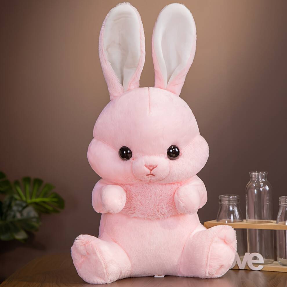 SKESRJTOP Pink Sitting Long-Eared Rabbit 55cm