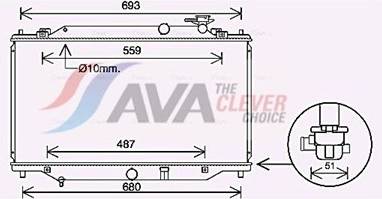 AVA Radiator Engine Cooling MZ2269