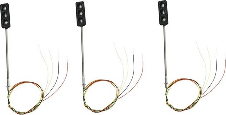 3Pcs Traffic Lights Signal LED Circuit Model