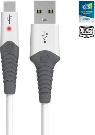 Opladekabel Rugged Micro USB 1.8m Hvid