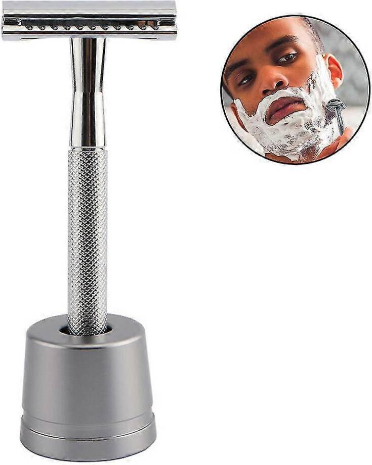 Manual Metal Safety Razor With Stand