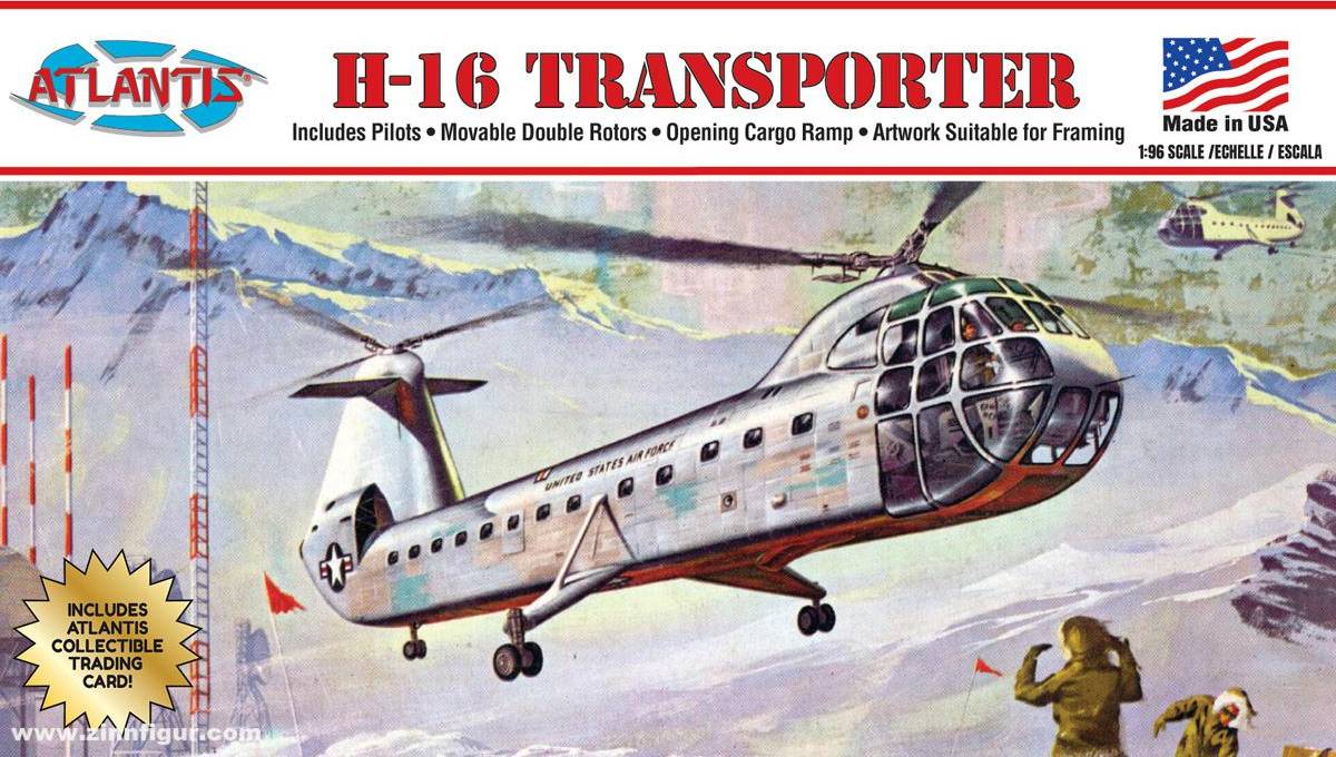 H-16 Piasecki Transporter Helicopter Scale Model Kit