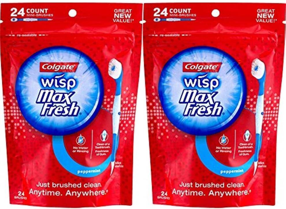 Colgate Max Fresh Wisp Disposable Mini Toothbrush 2-Pack