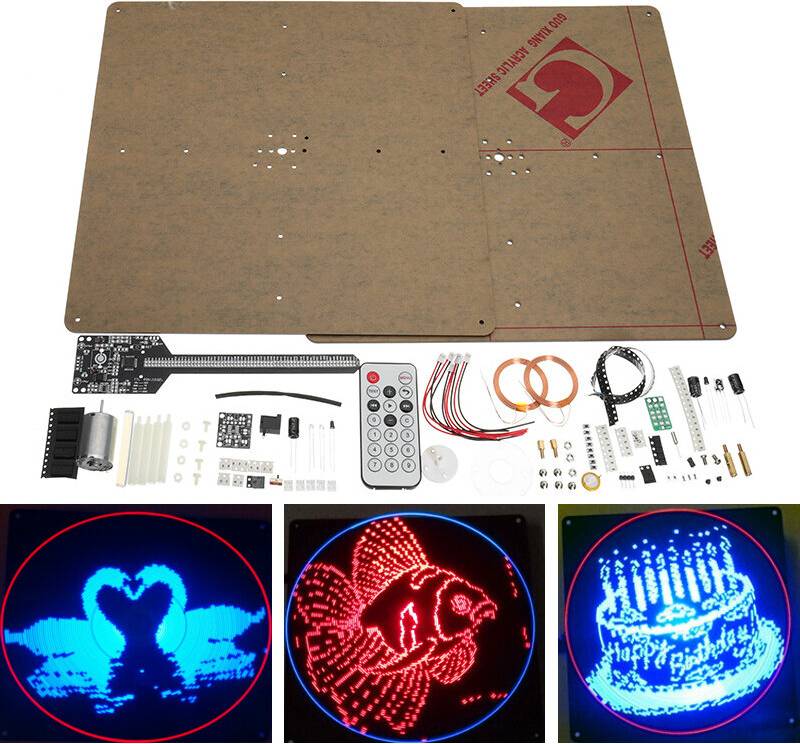 Flat POV 64 LED Rotating Advertising Light