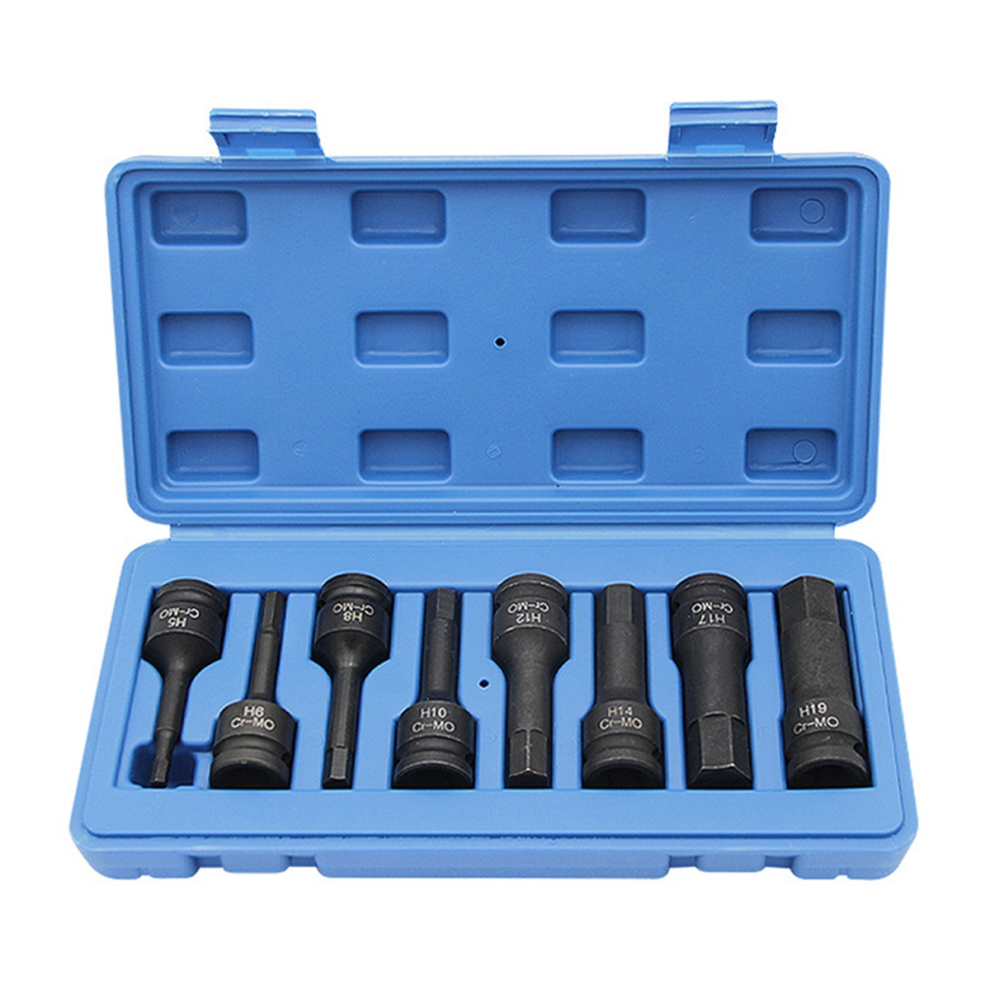 Torribaly 1/2 Inch Drive Master Impact Hex Set 8pcs Socket Bit