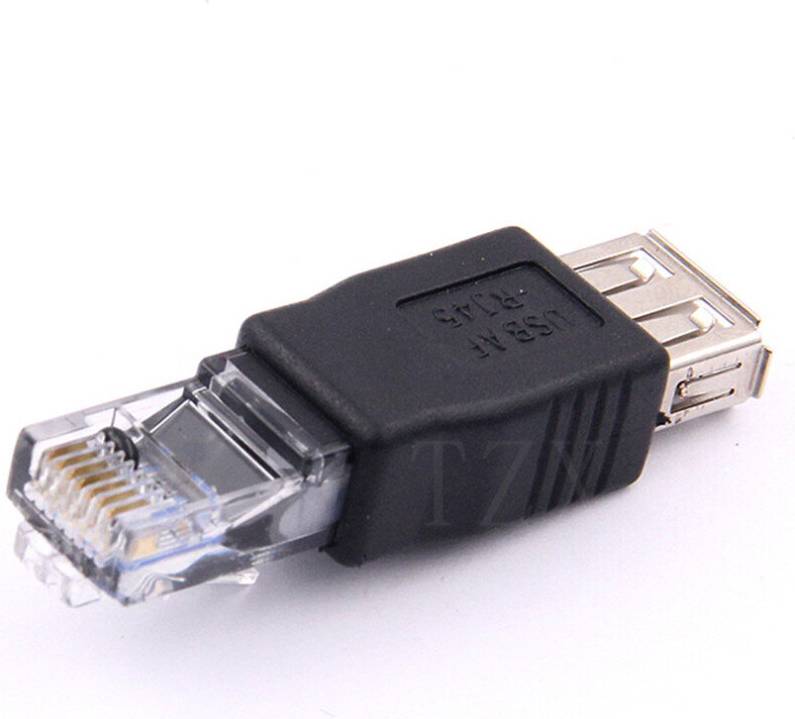7pcs Crystal Head RJ45 USB 2.0 Adapter Connector