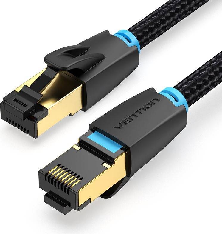Cable modem with router Vention Cat8 Ethernet Cable STTP 40Gbps 2000MHz Cat 8 RJ45 Network Lan Patch Cord for Router Modem Internet RJ 45 Ethernet Cable