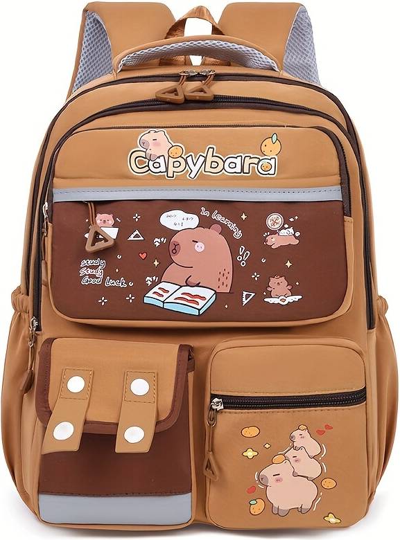 BGHONE Stylish Large Capacity Capybara Pattern Backpack - Cute Capybara Pattern