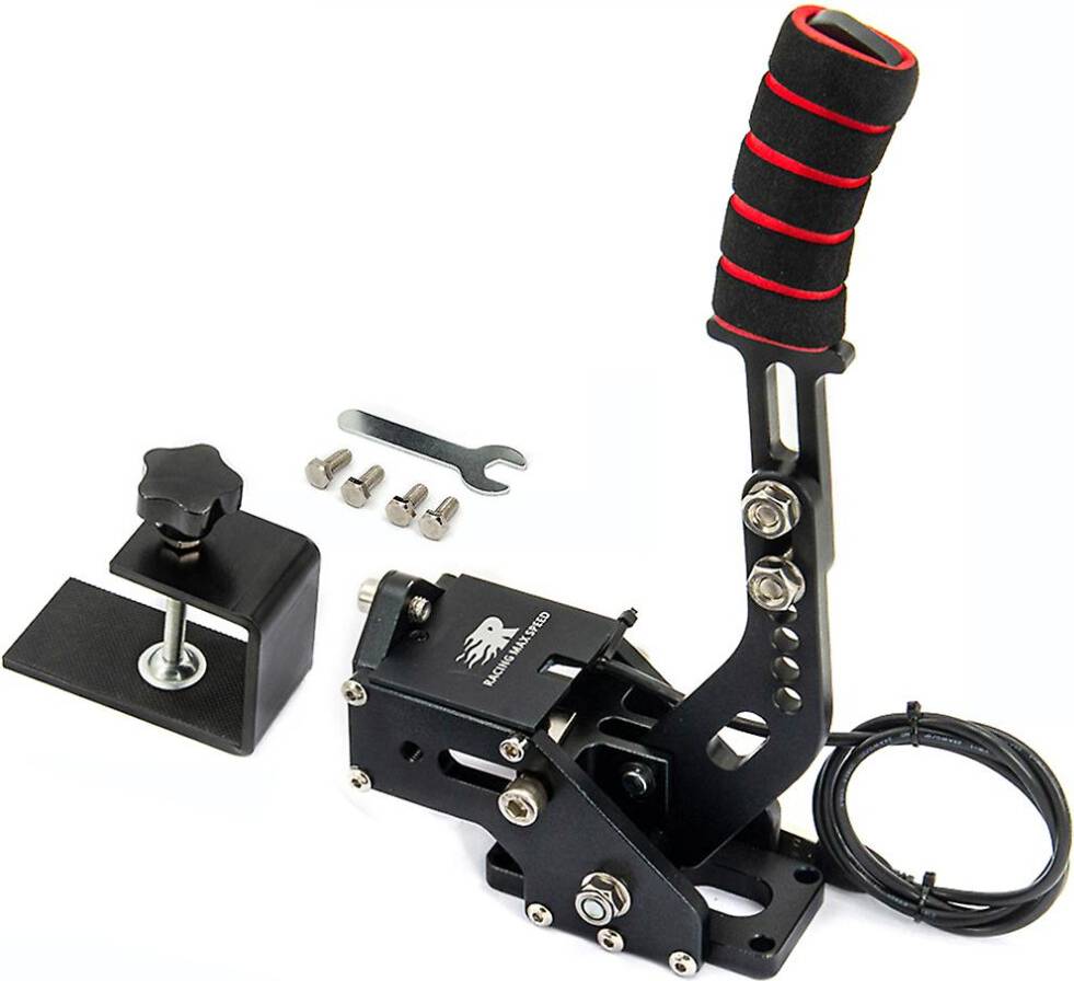 Black 16bit Racing Games Hand Brake System
