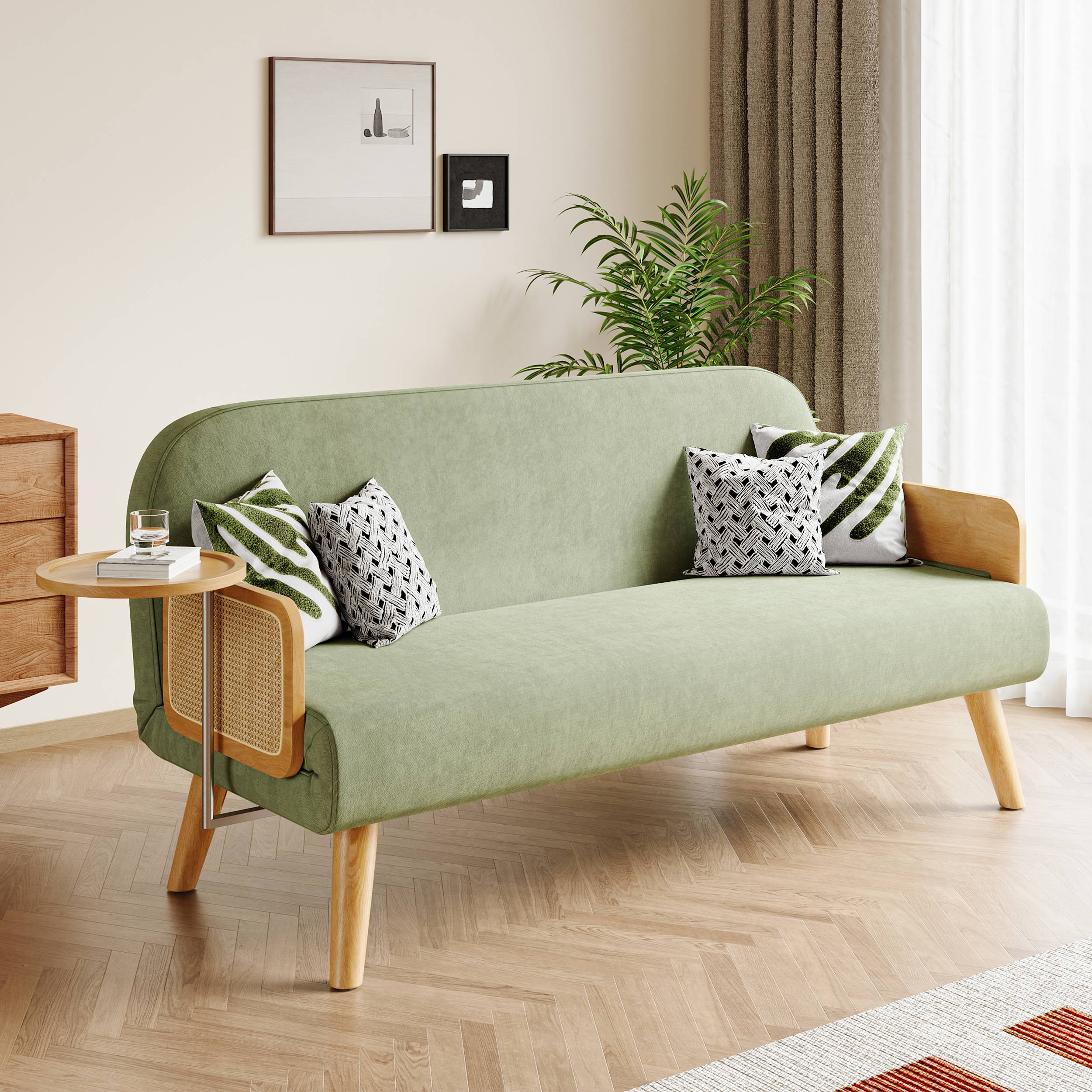 Daybed sofa Homary Mid-Century Modern Rattan Daybed