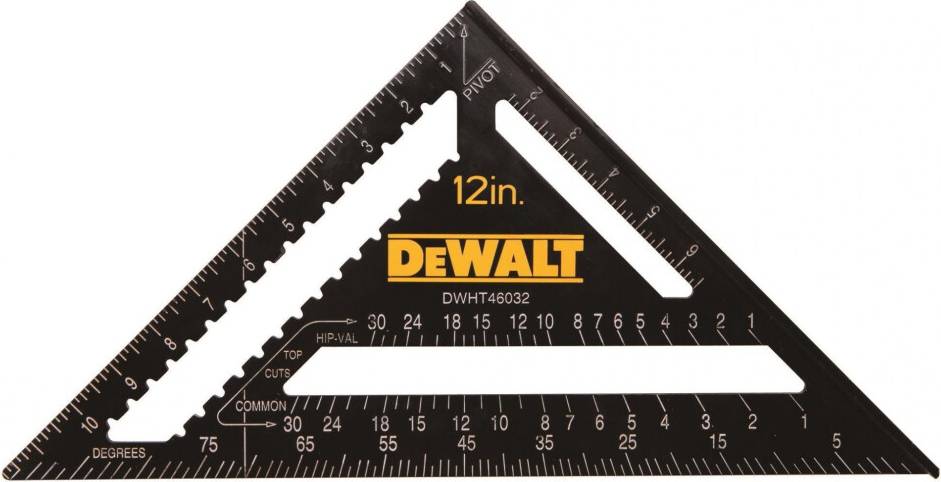 Dewalt Hand Tools Rafter Layout Carpenter's Square
