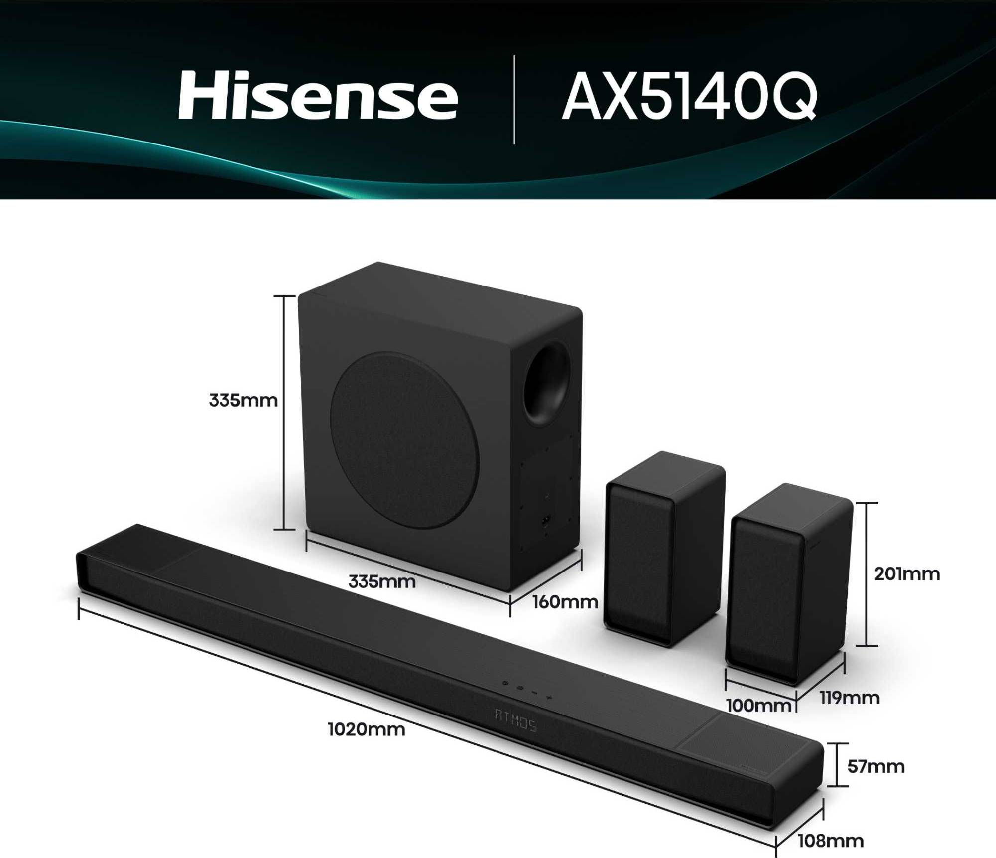 Hisense AX5140Q 5.1.4-Channel Soundbar System