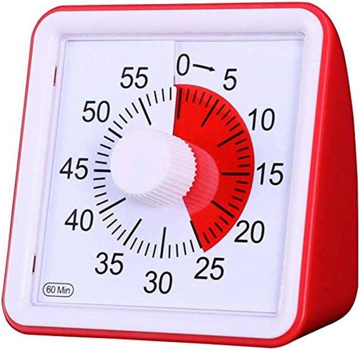 Konnwei Visual Analog Silent Countdown Clock Kitchen Timer