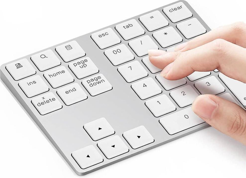 Bluetooth Aluminum Rechargeable Wireless Numeric Keypad