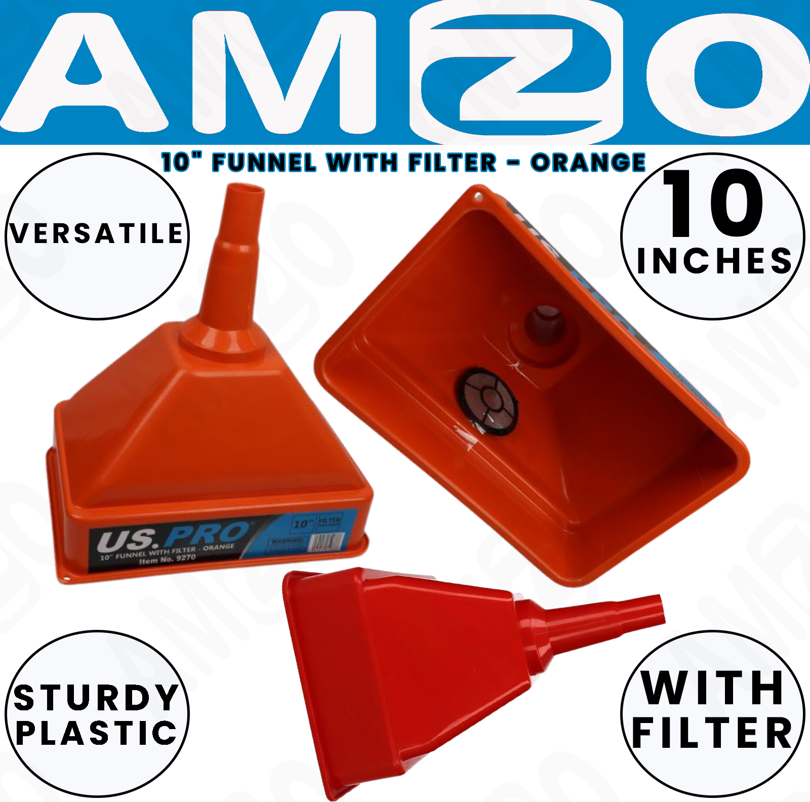 US PRO 10 Rectangular Orange Funnel