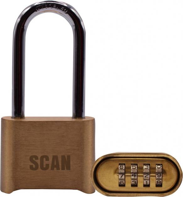 Scan Brass Combination Padlock Multi One Size