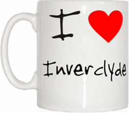 TeeTreeDesigns I Love Heart Inverclyde Cup & Mug