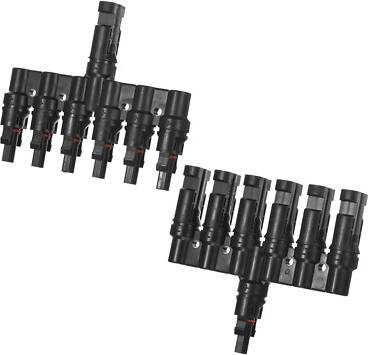 Uxcell Solar Panel Connector T Branch 6 To 1 Parallel Adapter