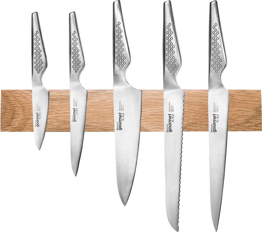 5 Piece Knife Set Oak Rack