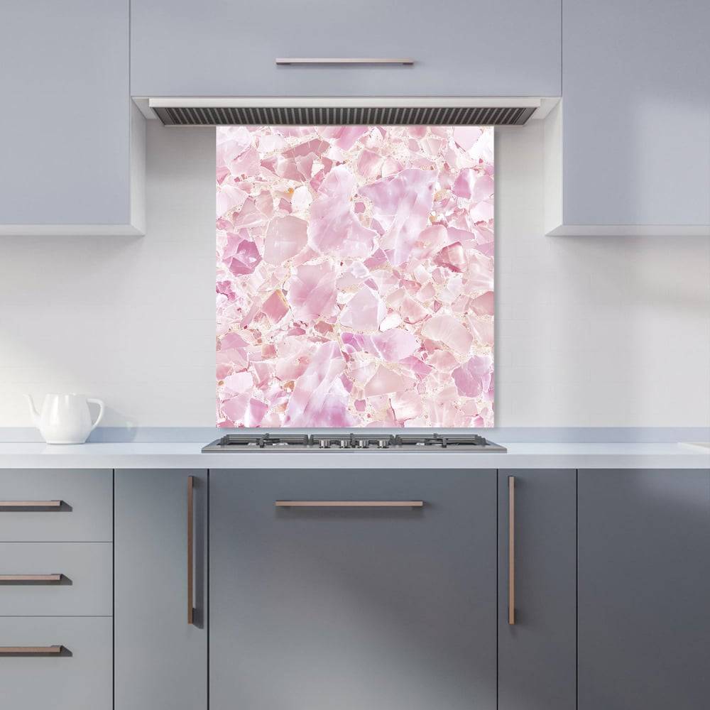 Warren Reed Designer Light Pink Quartz Effect 65 x 60 cm Splash Guard
