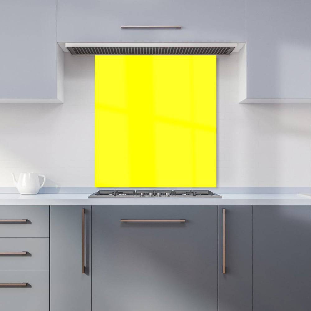 Warren Reed Sunshine Yellow Glass Kitchen Splashback 65 x 60 cm Splash Guard