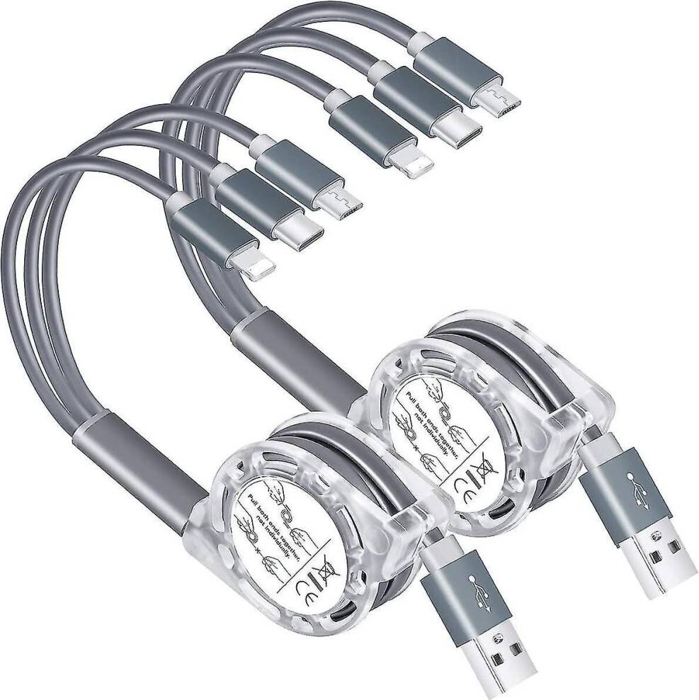 Wejoy Retractable 3 In 1 Cable With Ip Micro Usb Type C