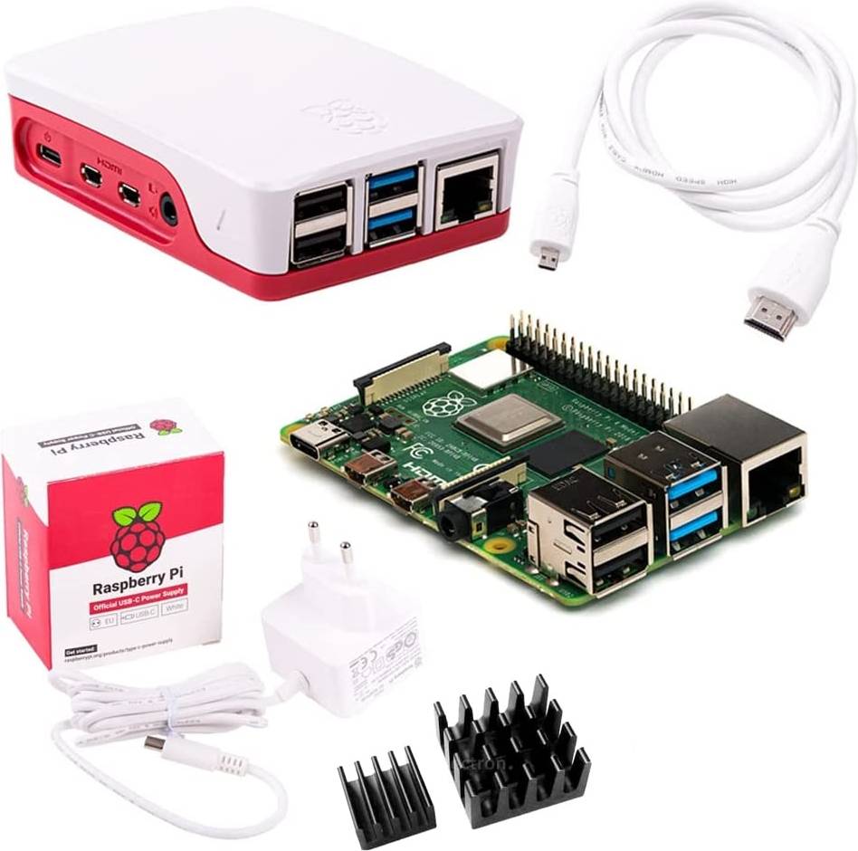 Raspberry Pi 4 Computer Modell B 4GB RAM Light Starter Kit