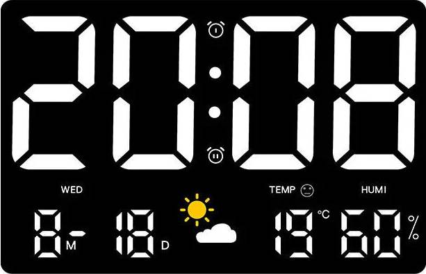 Digital led clock Greenzech Large Digital LED Display Wall Clock
