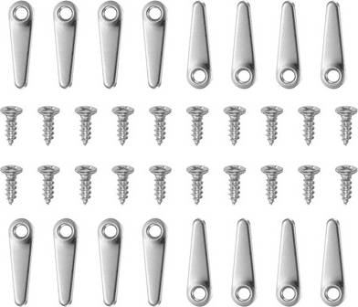 Uxcell 100pcs Turn Button Fasteners Silver Photo Frame