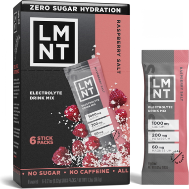 Zero Sugar Electrolyte Drink Mix Raspberry 6ct