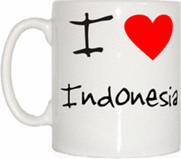 TeeTreeDesigns I Love Heart Indonesia Cup & Mug