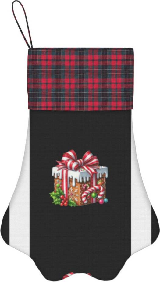 Famgem Christmas Box With Candy Canes And Tree Stocking