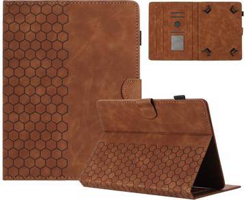 Patterned Universal Tablet Case with Card Slots Brown