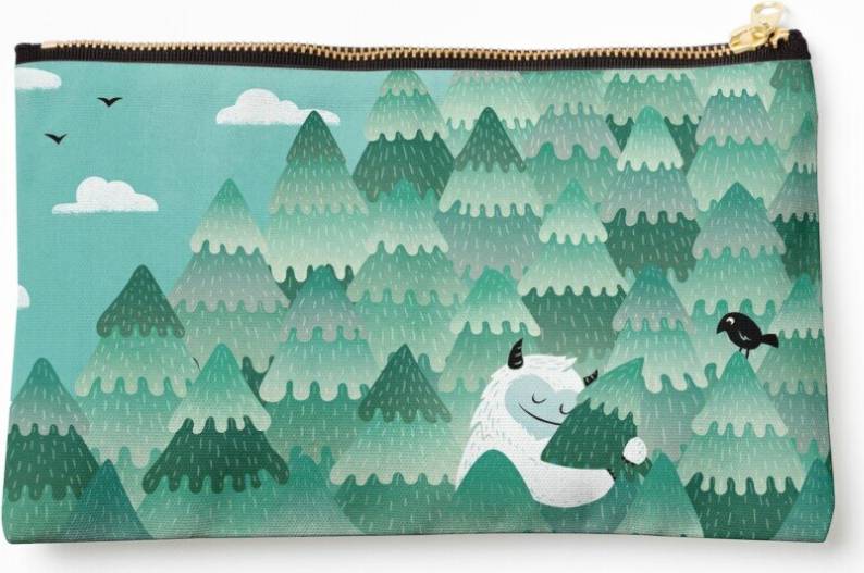 WHIBOS Makeup Bag Tree Hugger Spring Summer Version