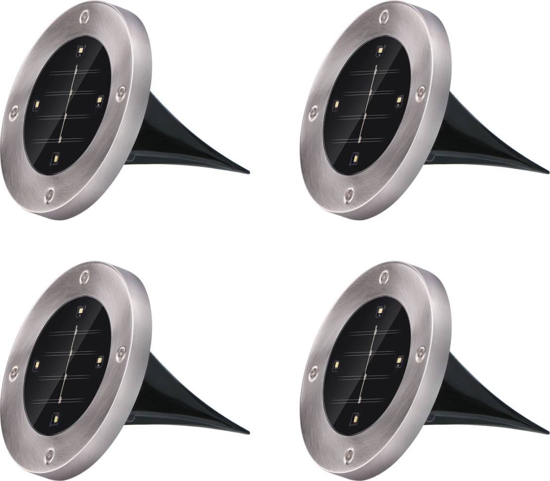 Solcellsdriven Rostfritt Stål 4-Pack