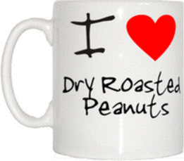 TeeTreeDesigns I Love Heart Dry Roasted Peanuts Cup & Mug
