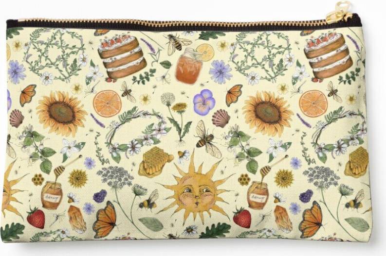 WHIBOS Litha Pattern Yellow Cosmetic Organizer